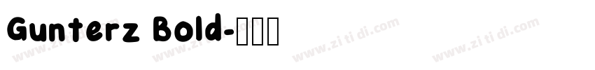 Gunterz Bold字体转换